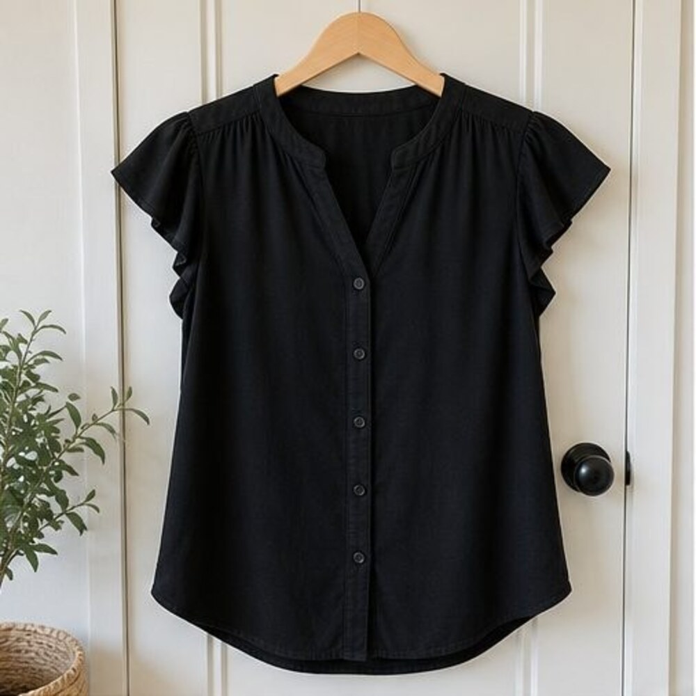 Black Lace Trim Top